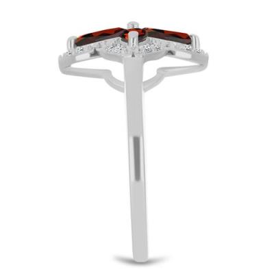 BUY 925 SILVER GARNET GEMSTONE RING